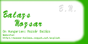 balazs mozsar business card