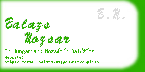 balazs mozsar business card